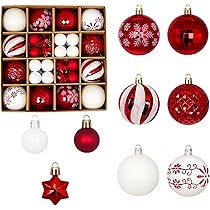 Amazon.co.jp: クリスマス オーナメント 豪華 44個入り ボール